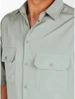 Pánske sivé tričko s krátkym rukávom FashionStreet KX1081