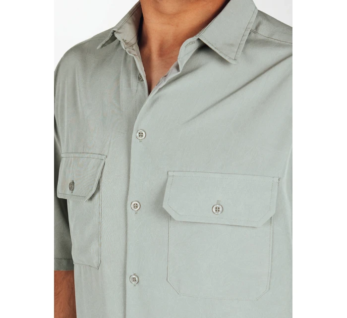 Pánske sivé tričko s krátkym rukávom FashionStreet KX1081