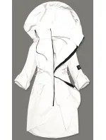 Tenký dámský přehoz přes oblečení ve barvě s kapucí model 18013328 - S'WEST