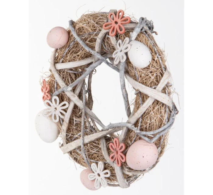 DEKORATÍVNA GIRLANDA ŠEDÁ PRIEMER 24CM