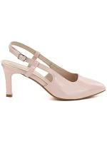 Lakované růžové lodičky bez podpatku Sergio model 22121914 - LEONE