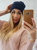 Fleecová čiapka Sylwia K244 navy blue
