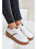 Sneakersy Damskie Na Platformie Panterka Białe Dravinnia Sneakersy Damskie Na Platformie Panterka Białe Dravinnia