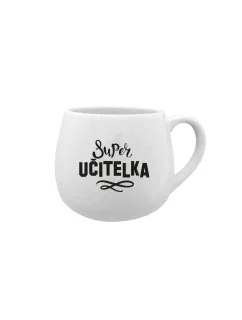 SUPER UČITELKA - bílý keramický hrníček 300 ml