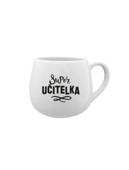 SUPER UČITELKA - bílý keramický hrníček 300 ml