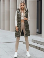 Dámská prošívaná vesta zelená Dstreet model 21970193 - FashionStreet Dámská prošívaná vesta zelená Dstreet model 21970193 - FashionStreet