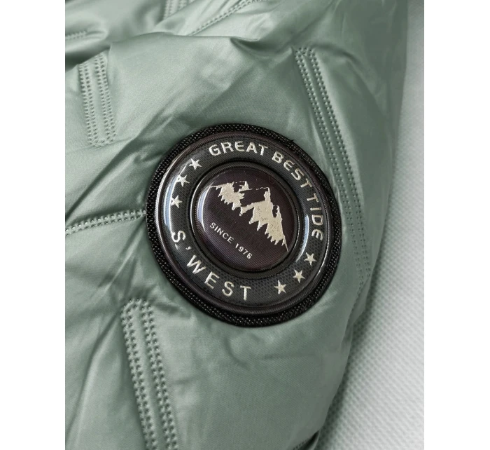 Dámská bunda v khaki barvě s kožešinovou podšívkou model 21809010 - S'WEST Dámská bunda v khaki barvě s kožešinovou podšívkou model 21809010 - S'WEST