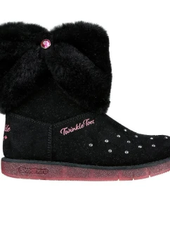 Topánky Skechers GLITZY GLAM COZY CUDDLERS JR 314851L-BLK
