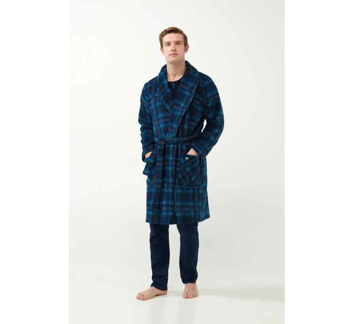 Vamp - Pánsky kockovaný župan 21628 - Vamp Vamp - Pánsky kockovaný župan 21628 - Vamp