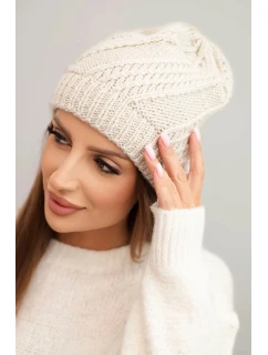 Dámská zimní čepice z vlny model 21750364 béžová - K-Fashion