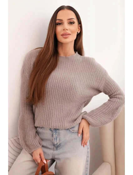 Dámsky detský sveter z alpaky s volánovými rukávmi fango Dámsky detský sveter z alpaky s volánovými rukávmi fango