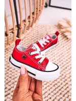Dětské Klasické Tenisky Nízké BIG STAR model 21545379 červené - Big Star Shoes Dětské Klasické Tenisky Nízké BIG STAR model 21545379 červené - Big Star Shoes
