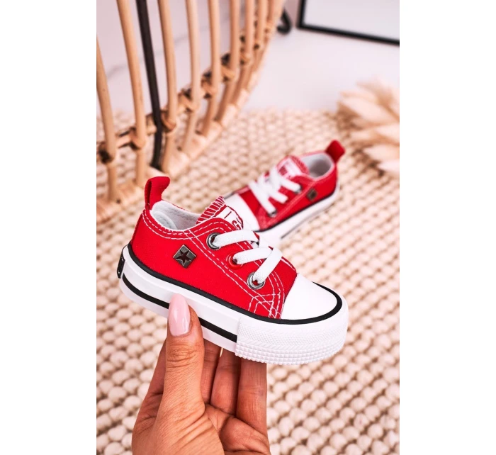 Dětské Klasické Tenisky Nízké BIG STAR model 21545379 červené - Big Star Shoes Dětské Klasické Tenisky Nízké BIG STAR model 21545379 červené - Big Star Shoes
