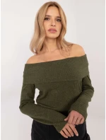 Sweter DHJ SW model 20609055 khaki - FPrice Sweter DHJ SW model 20609055 khaki - FPrice