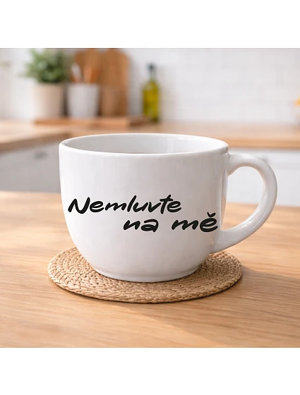 NEMLUVTE NA MŇA – keramický hrnček 400 ml NEMLUVTE NA MŇA – keramický hrnček 400 ml
