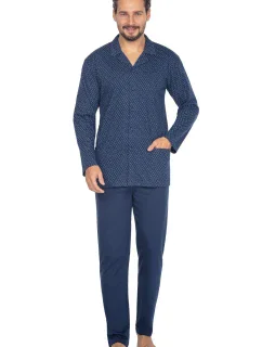 Regina 463 long/r M-XL L24 pánske pyžamo bez zipsu