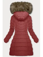 Tmavo červená dámska zimná páperová bunda (LHD-23032) Tmavo červená dámska zimná páperová bunda (LHD-23032)