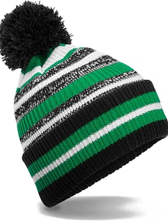 B Pletená čepice s pruhy 53. green/white model 22442553 - Beechfield