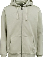 Untagged Movement OCS RCS mikina s kapucňou na zips, unisex, z hrubej bavlny 66.5010, farba sage