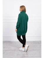 Mikina so zipsom a vreckami zelená Mikina so zipsom a vreckami zelená