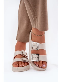 Dámské Pantofle S Přezkami A Béžové model 21695864 - Zaxy