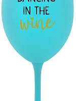 DANCING IN THE WINE - tyrkysový pohár na víno 350 ml