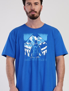 Pánska nočná košeľa s krátkym rukávom Mountain