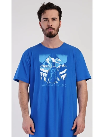 Pánska nočná košeľa s krátkym rukávom Mountain