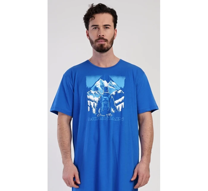 Pánska nočná košeľa s krátkym rukávom Mountain