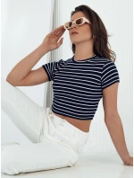 Dámské pruhované tričko LUNA ROSE navy blue Dstreet model 21969931 - FashionStreet Dámské pruhované tričko LUNA ROSE navy blue Dstreet model 21969931 - FashionStreet