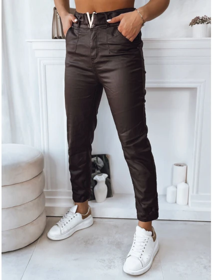 Dámske nohavice VIOLA tmavohnedé FashionStreet UY1780