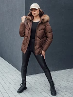 Dámska zimná bunda s kapucňou WAYWARD hnedá FashionStreet TY4529