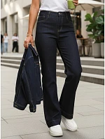 Jeansy damskie z wysokim stanem granatowe model 22120956 - FashionStreet