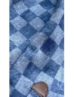 Svetlomodrá károvaná športová mikina (AMG-62)