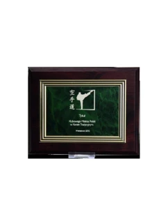 Plastový diplom s gravírovaním na zlatej doske