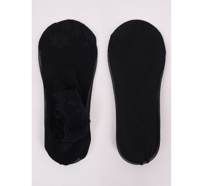 Dámske čipkované ponožky Yoclub 3-Pack Black