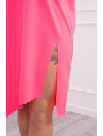 Nadrozmerné šaty neónovej ružovej farby