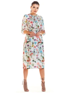 Denné šaty model M201 kvetovaný vzor Infinite You