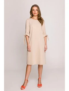 Dámské šaty model 22185649 béžové - STYLOVE