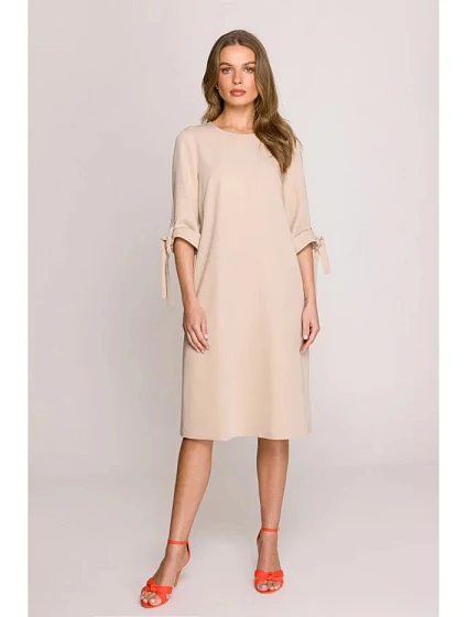 Dámské šaty model 22185649 béžové - STYLOVE