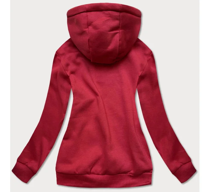 Červená dámska tepláková mikina (W02-35)