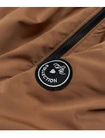 Dámská bunda v karamelové barvě s kožešinovou podšívkou model 21345406 - S'WEST