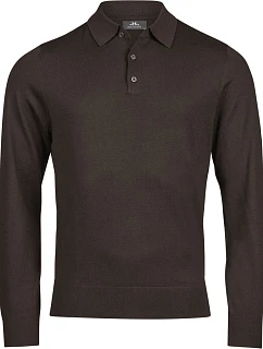 Tee Jays TJ 6002 Polo sveter z pleteniny 18.6002 mocha
