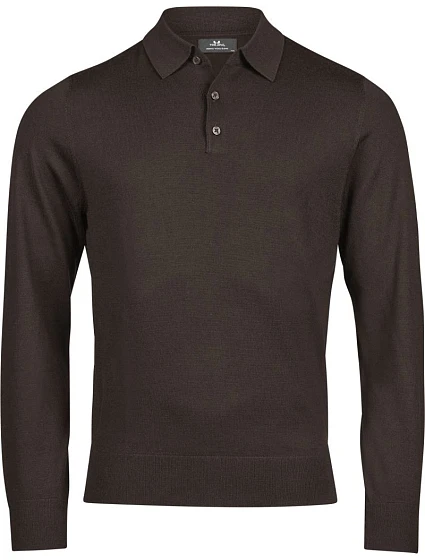 Tee Jays TJ 6002 Polo sveter z pleteniny 18.6002 mocha Tee Jays TJ 6002 Polo sveter z pleteniny 18.6002 mocha