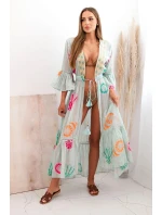 Dámsky boho kabát s mätovou výšivkou Dámsky boho kabát s mätovou výšivkou