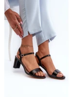 Sandały Na Słupku Czarne Glindra Sandały Na Słupku Czarne Glindra