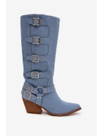 Džíny Kovbojky Na Podpatku S model 21710989 - Boto