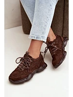Dámske hnedé športové tenisky Shaley