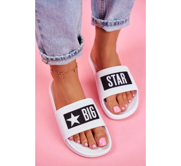 Dámske módne papuče Big Star - biele