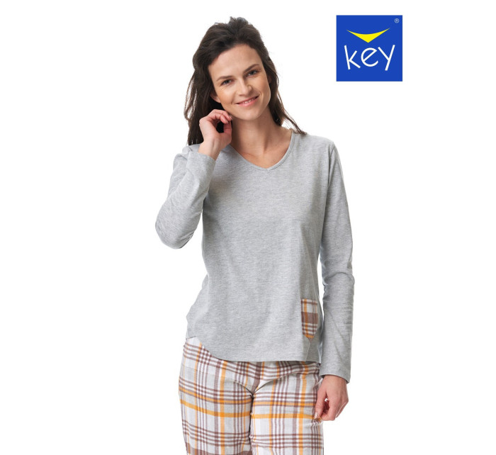 Dámske pyžamo LNS 458 B23 sivé - Key